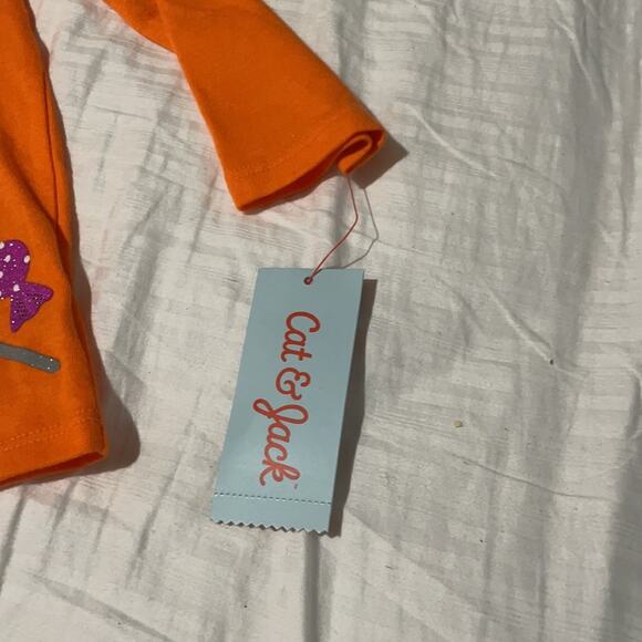 Cat & jack 3t orange Halloween candy shirt NWT - Picture 4 of 8